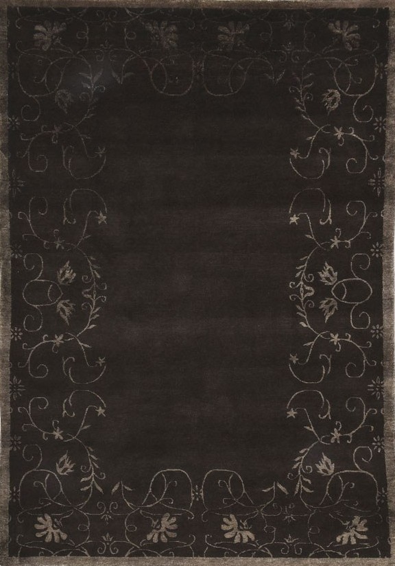 Nuit dark floral rug